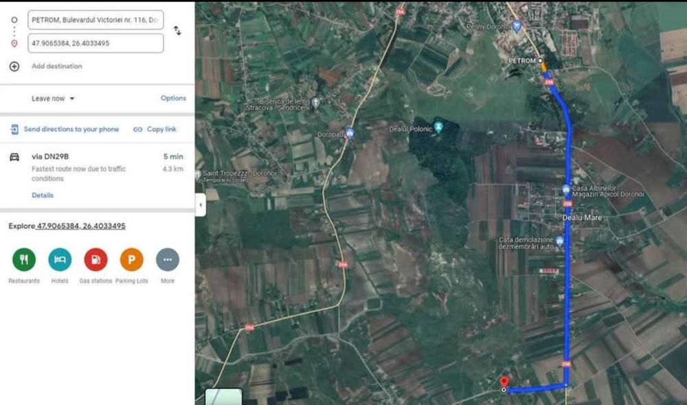 Teren de vânzare 16.090 mp, Săucenița, Botoșani, 11 euro/mp