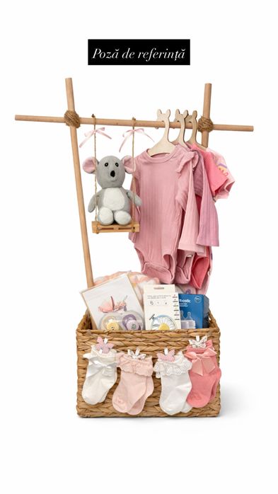 Coșuleț cadou, baby shower, botez, aniversari