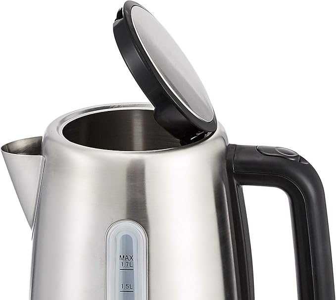 Ел. кана от неръждаема стомана Amazon Basics 1.7L, сребриста
