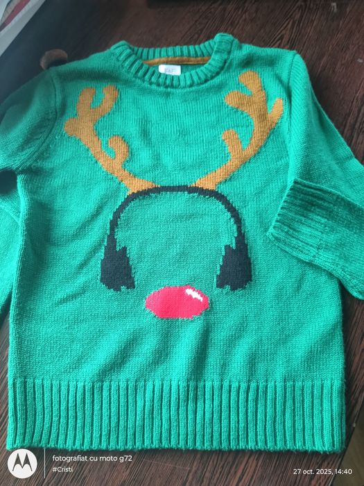 Pulover Crăciun 5-7 ani