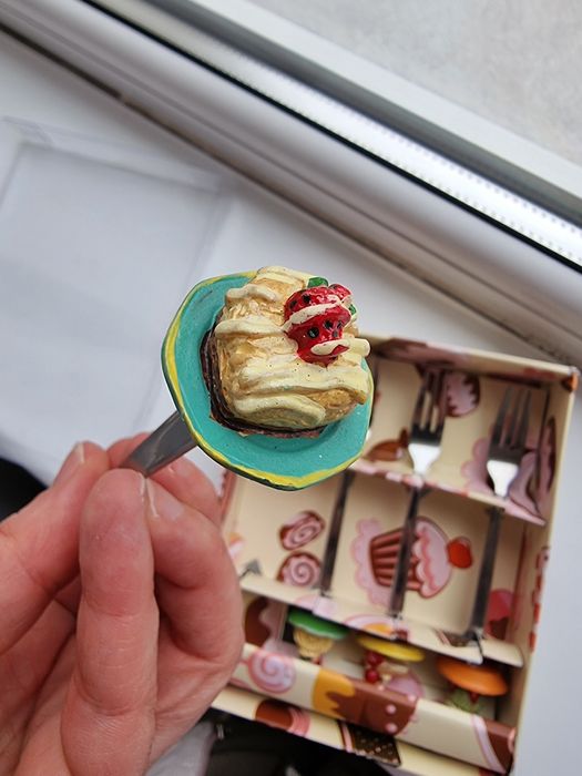 Мини десертни вилици -  ръчна изработка