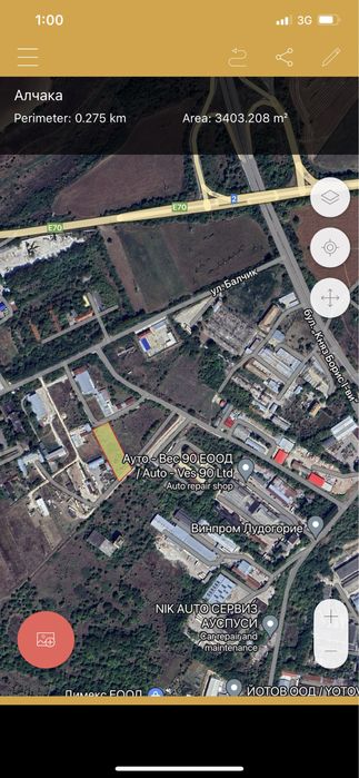 Имот в индустриална зона Запад - гр.Разград