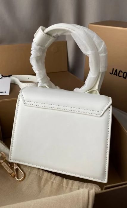 Geantă JACQUEMUS Le Chiquito Noeud albă