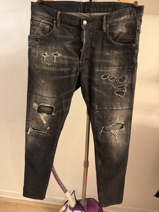 Vand pantaloni / blugi Dsquared2 Negru 50 Autentici