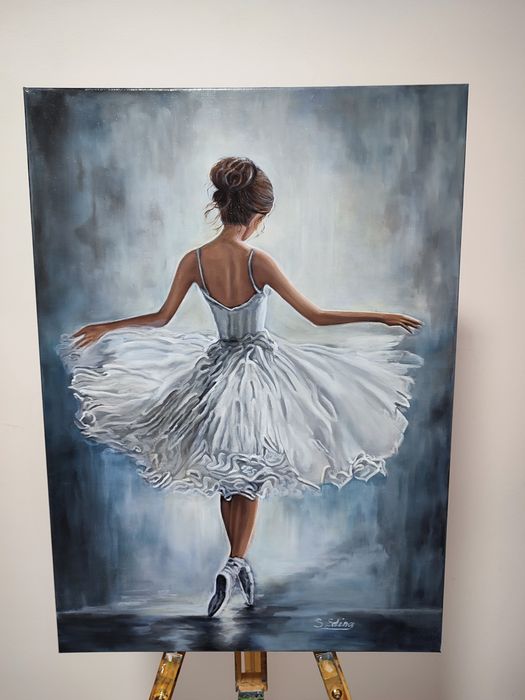 Pictură pe pânză cu șasiu, in culori pe bază de ulei. Dimensiuni 50/70 cm.