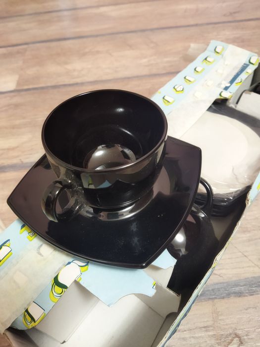 Сервиз за кафе черен  Нов.