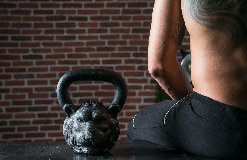 Дизайнерская гиря «ЛЕВ» 16 кг.