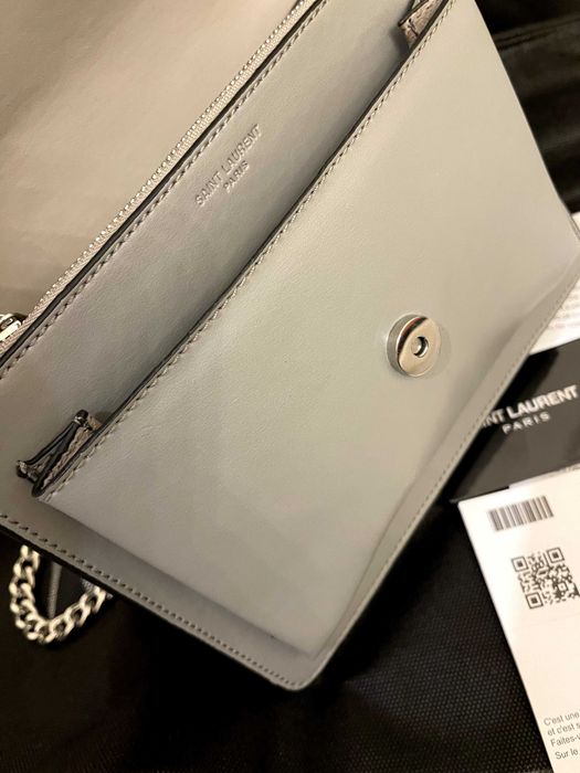 Geantă/Poșetă Yves Saint Laurent Sunset Shoudler Bag Grey