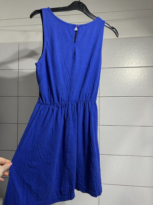 Rochie albastră Primark cu broderie spartă - Mărimea 40 - 50% Bumbac