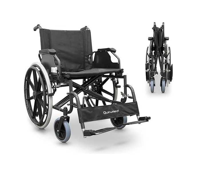 Инвалидна количка QUIRUMED, ширина 56см, Сгъваема, Стомана, За хора с увреждания