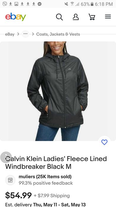 Ново дамско яке Calvin Klein шушляк с подплата ветровка размер S