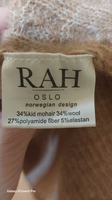 Пуловер RAN . размер XL/2XL 34%kid mohair, 34% вълна.