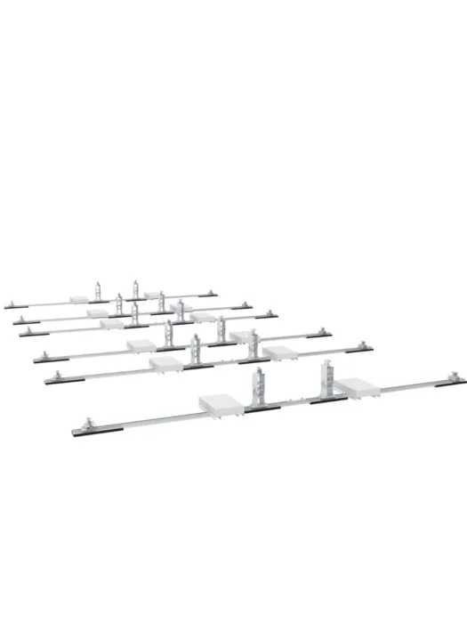 Алуминиева конструкция за фотоволтаични панели баластна плосък покрив