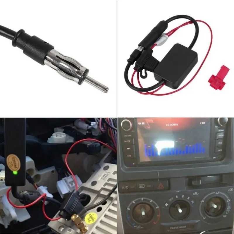 Antena radio FM/AM cu amplificare pentru auto interior sau parbriz