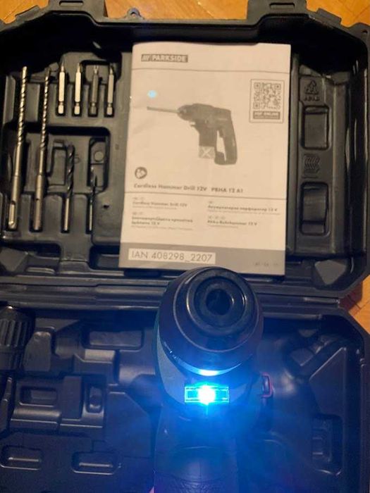 Акумулаторен перфоратор Parkside 12V Две функции внос Германия