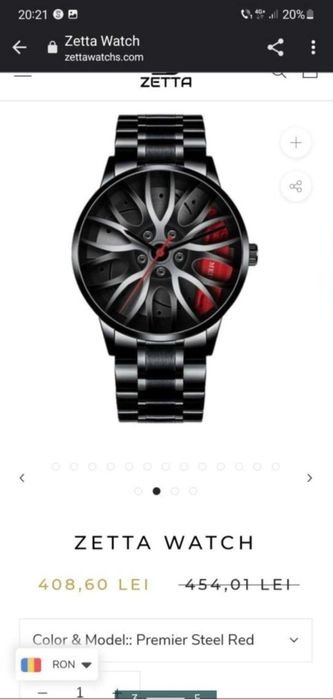 Ceas janta auto cu etrier Brembo otel inoxidabil NOU sigilat