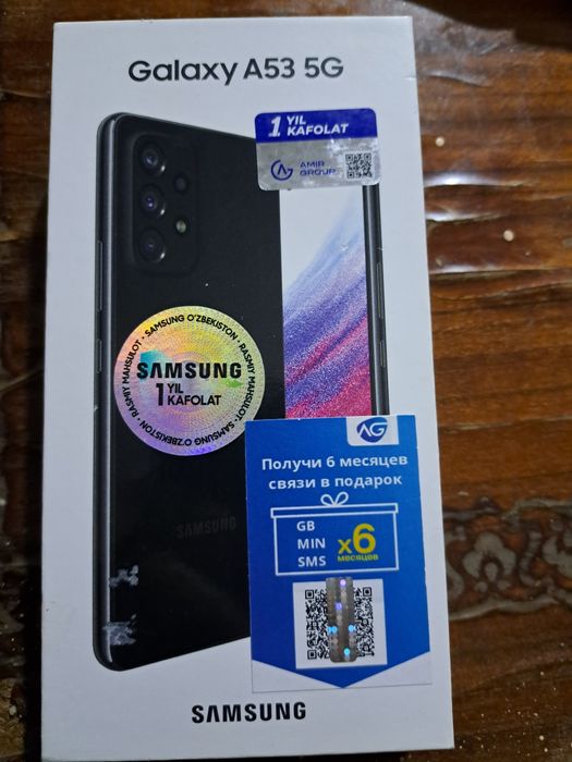 Samsung a 53 5g yangi karobka dakument bor