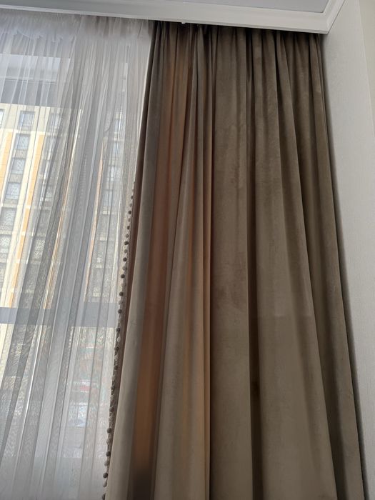 Шторы бархат с бахромой