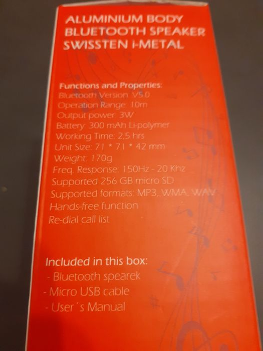 Gadget boxa portabila  metalica