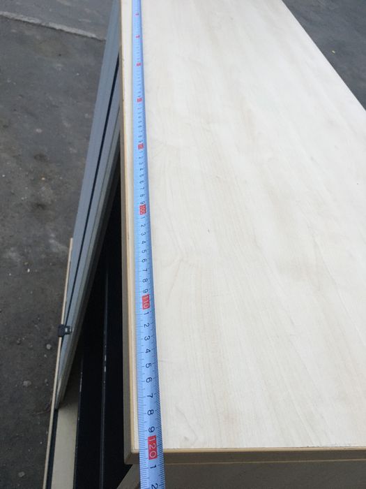 Dulap cu 2 polite, usa culisanta cu cheie- birou