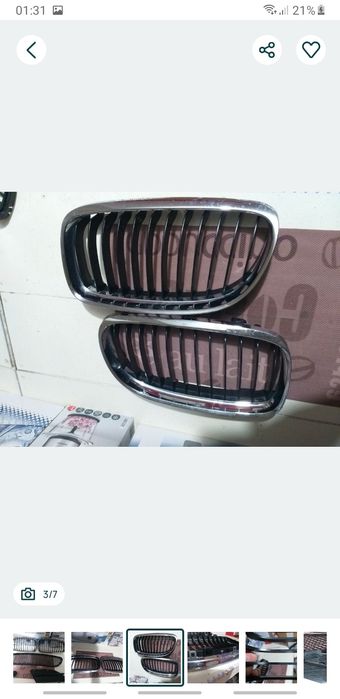 Grilaze Nari Bara Fata BMW E90 E91 Facelift OEM originale Crom