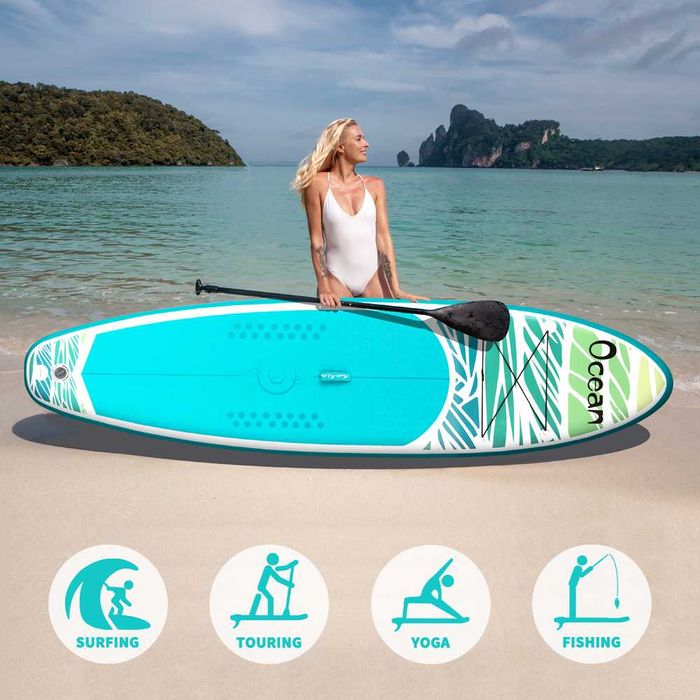 Надуваем падълборд FunWater Ocean paddle board SUP НОВ пълен комплект