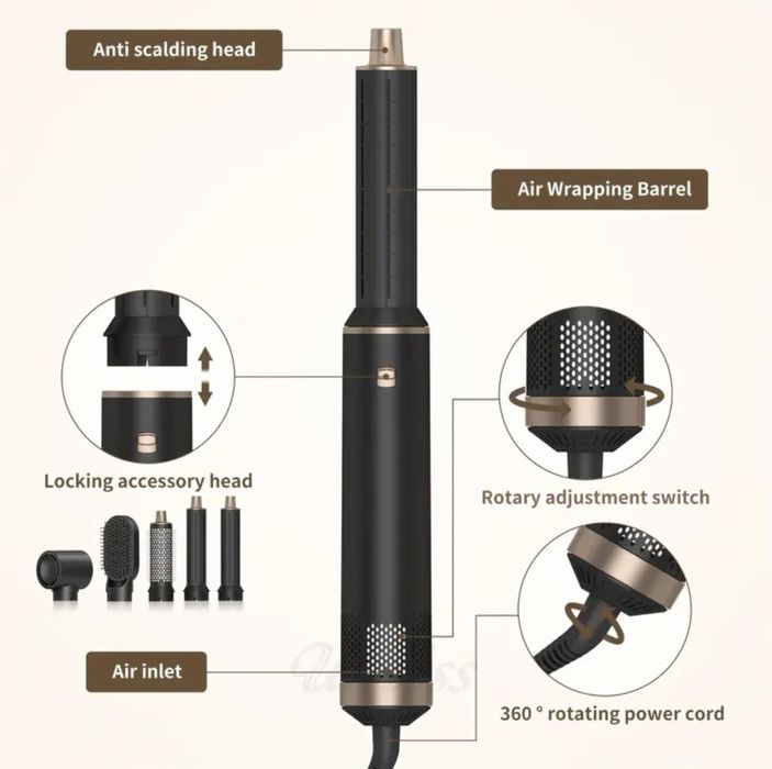 ТОП ПРОМО 5 в 1 сешоар за красиви къдрици и идеално права коса