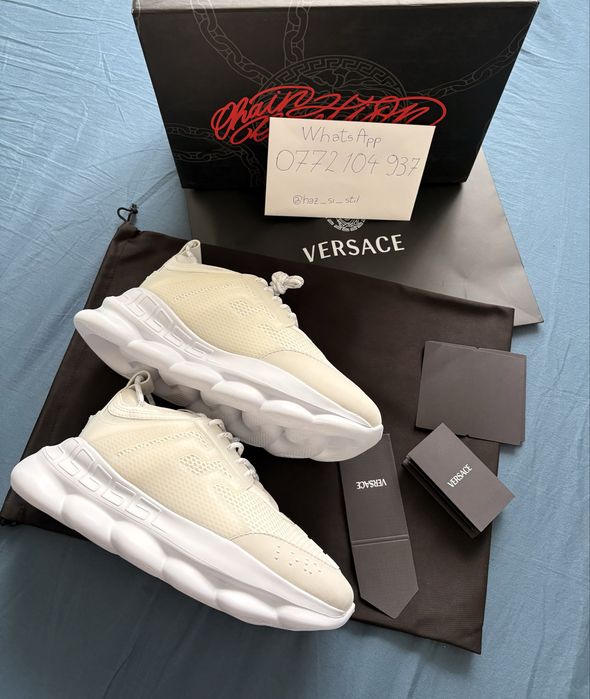 Oferta! Adidasi Chain Reaction Triple White