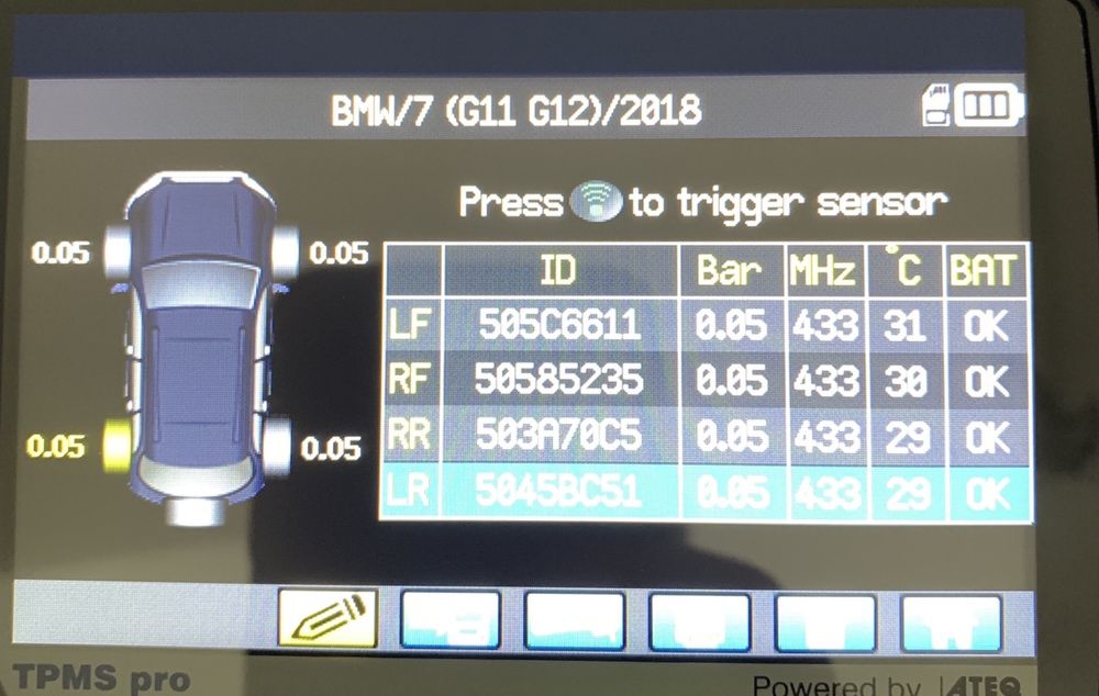 Senzori presiune originali bmw g30 g31 g11 g12 g01 g02 g05 g06 g14 g15