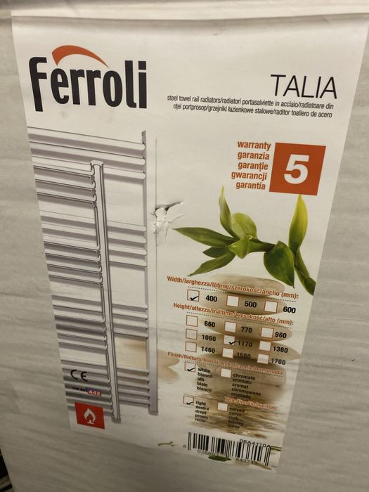 Calorifer portprosop baie 400x1200