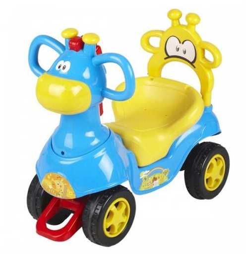 Детска кола за яздене Chipolino *Жирафче* - Синьо/Жълто