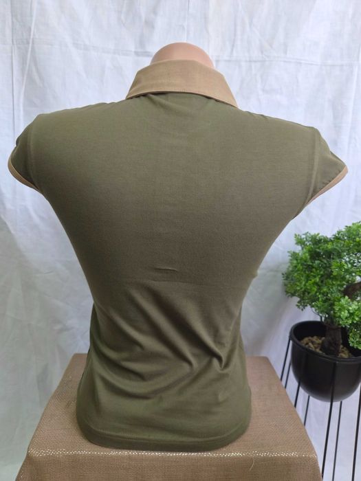 1бр-4.99€ 2бр-8.99€ дамско поло с яка, каки блуза тениска, спортно елегантно, къс ръкав