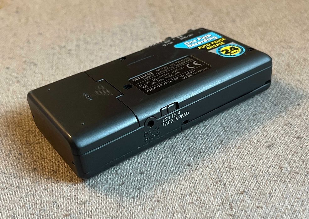 Aiwa TP M105 microcassette recorder functional, Auto Pause, testat