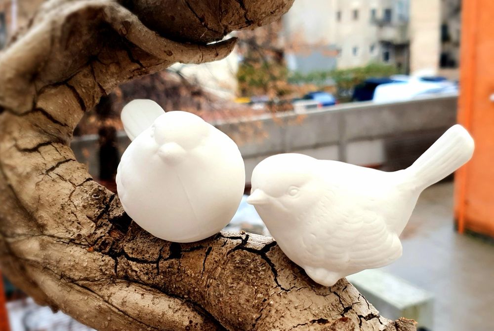 Pom decorativ "Bonsai cu vrăbii" creație de designer