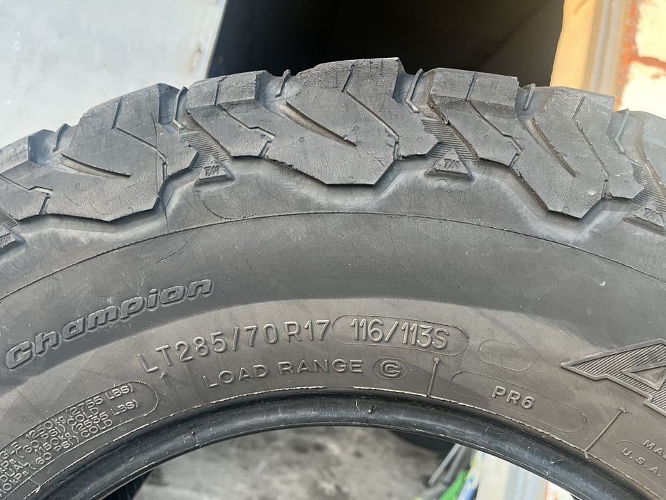 4 бр. гуми за джип 285/70/17 BFGoodrich All-Terrain DOT 3119 6-7 mm