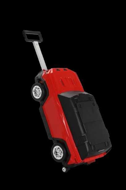 Valiza tip masinuta, Kinderauto SPEED, multifunctionala 2 in 1 #red