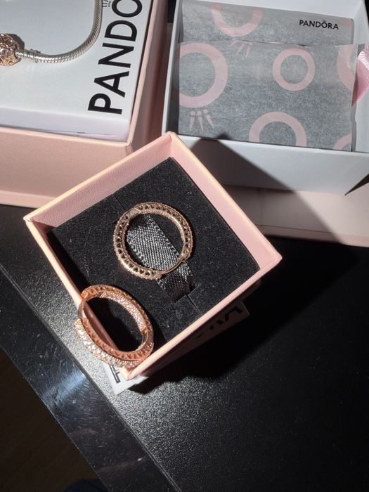 Обеци от розово злато Pandora
