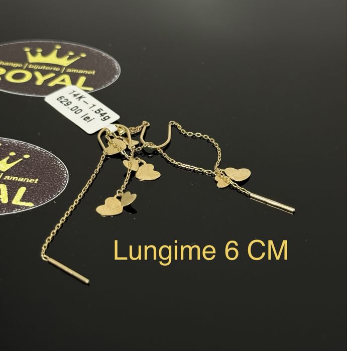 Bijuteria ROYAL : Cercei AUR 14K / 1.54 GR