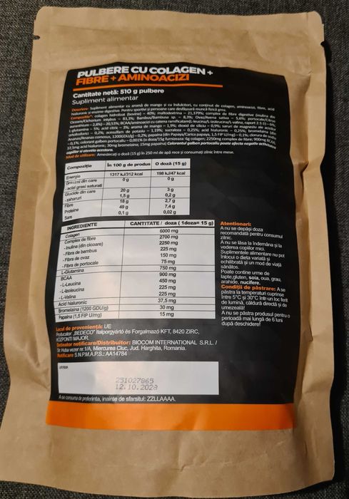 Pulbere cu Colagen+  Biocom4you