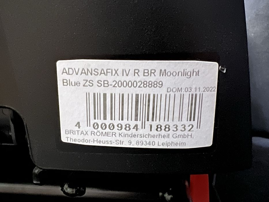 Britax Romer Advansafix IV R BR Moonlight Blue scaun copii 9-36 Kg