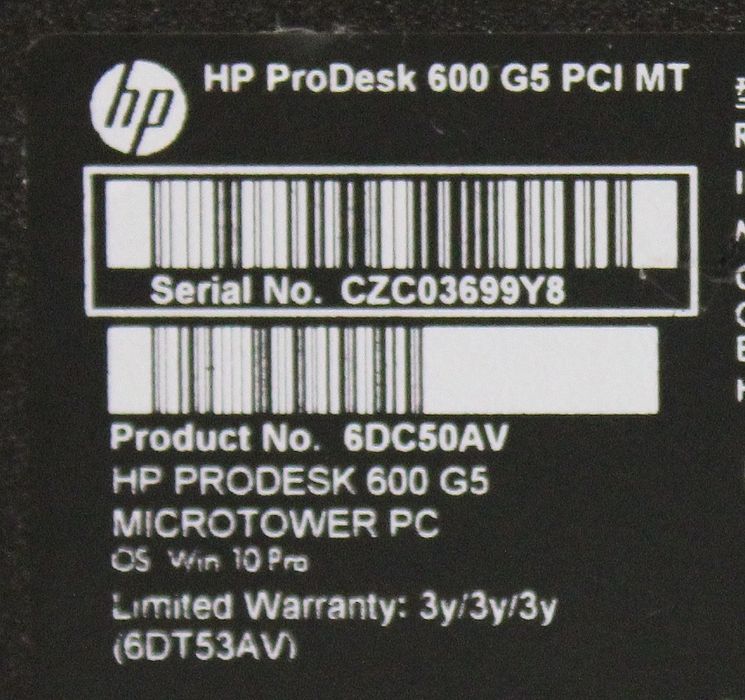 HP ProDesk 600 G5 MT