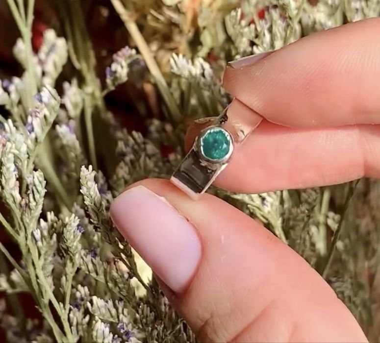 Изумруд природный Кольцо 925