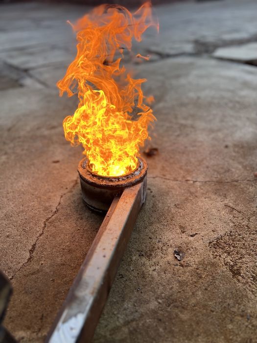 Горелка на отработке