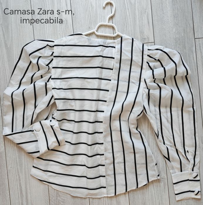 Bluza zara nasturi bijuterie pantaloni camasa piele