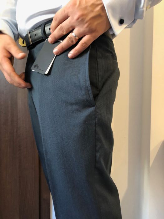 Pantaloni costum ASOS slim fit, gri, noi