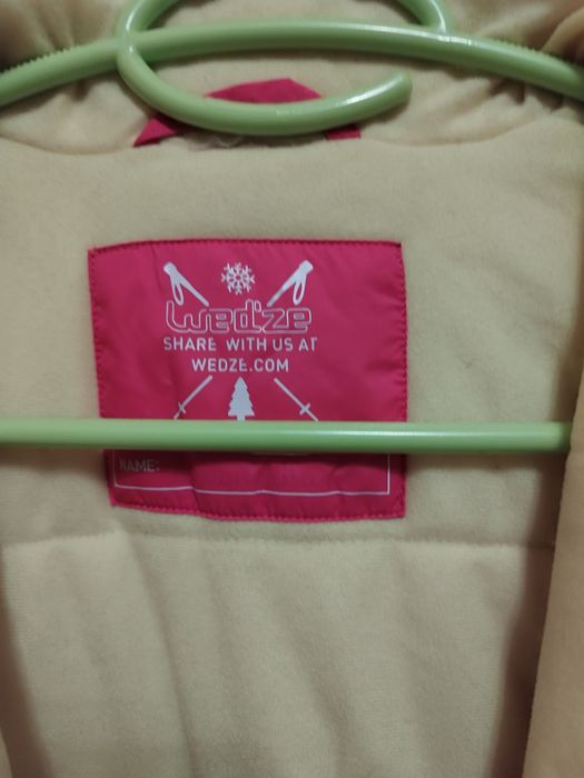 Детско ски яке с контрастен хастар и качулка 140 см Декатлон  WED'ZE