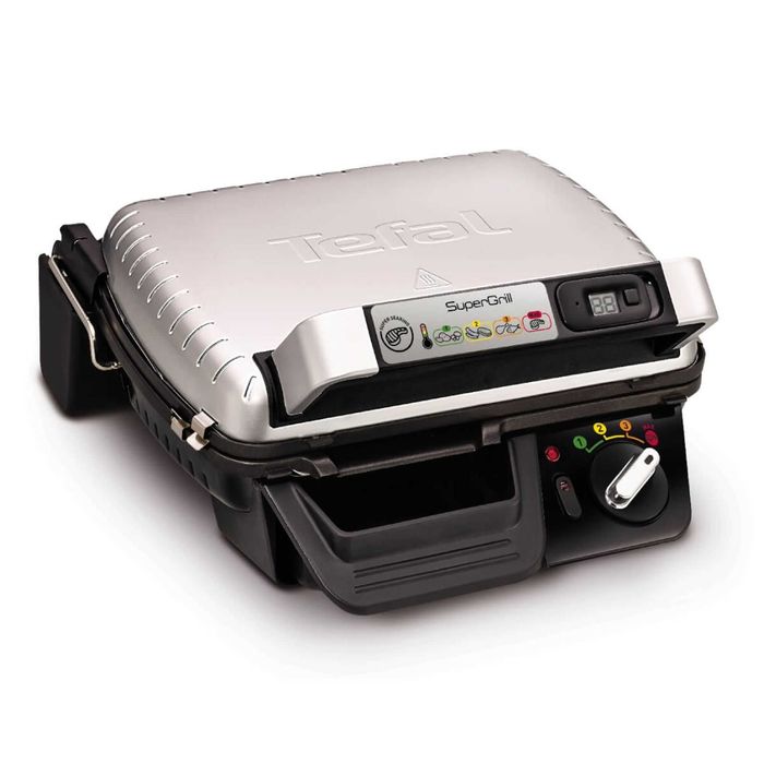 Sigilat Gratar electric cu timer Tefal Super Grill GC451B12 InoxNegru
