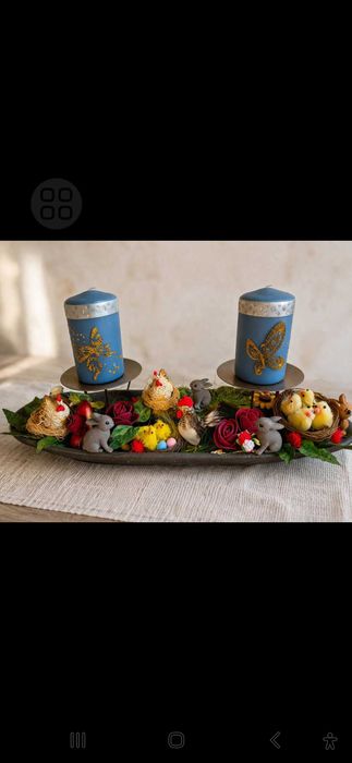 Голям ръчно декориран свещник