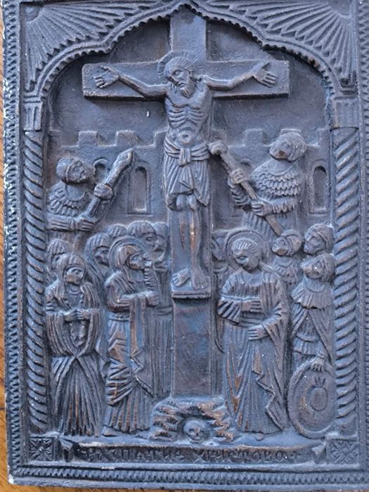 Продавам икона Разпятие Христово Рилски манастир старинна