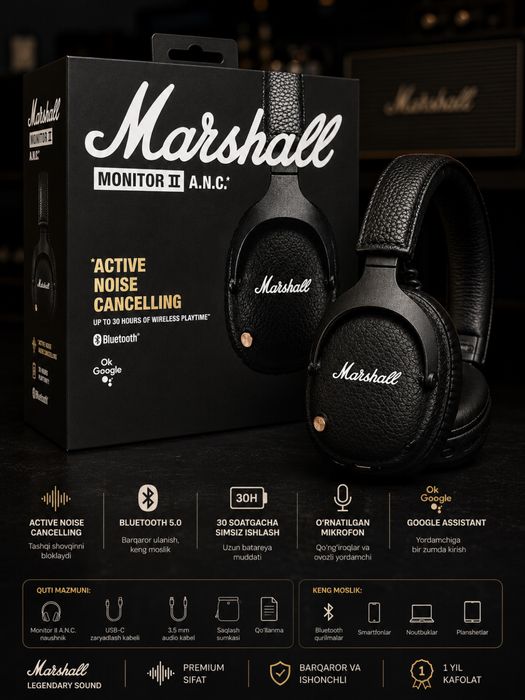 Marshall Monitor II A.N.C • Dastavka • New